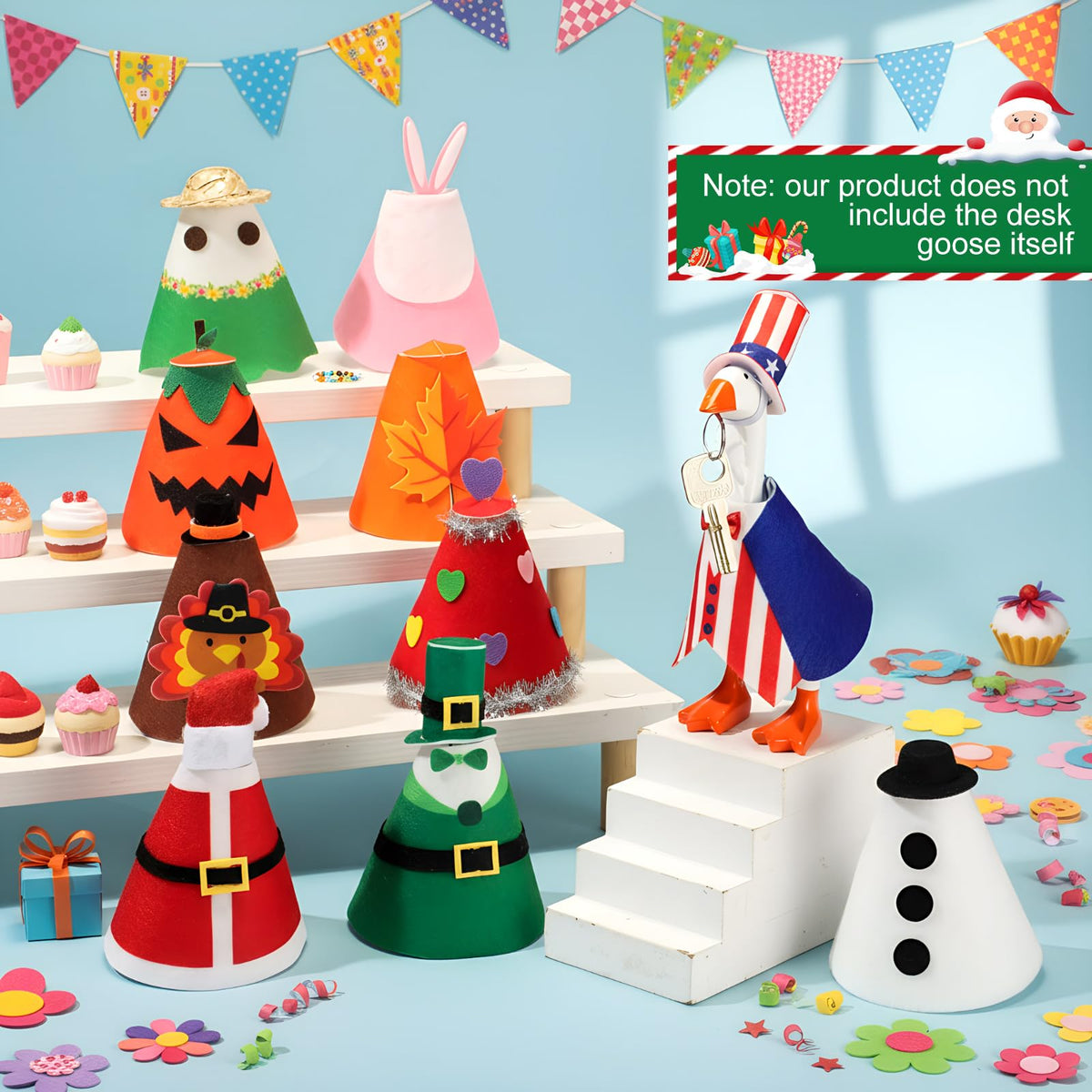 Weysat goose outfit turkey design adds Thanksgiving flair to your desk setting