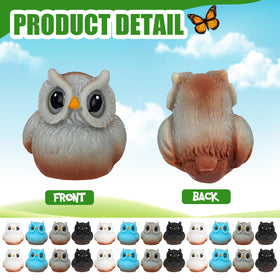 Weysat mini owl face-detail capturing charm for planters