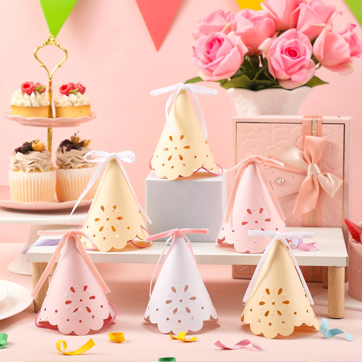 Weysat pastel color hat is lightweight and reusable for various events