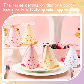 Weysat princess cone hat in pastel colors creates a dreamy birthday backdrop