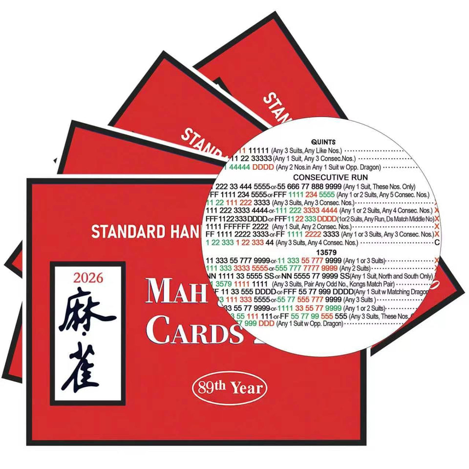 Wfijeia 2026 large print mahjong cards for easy reading and extended game nights