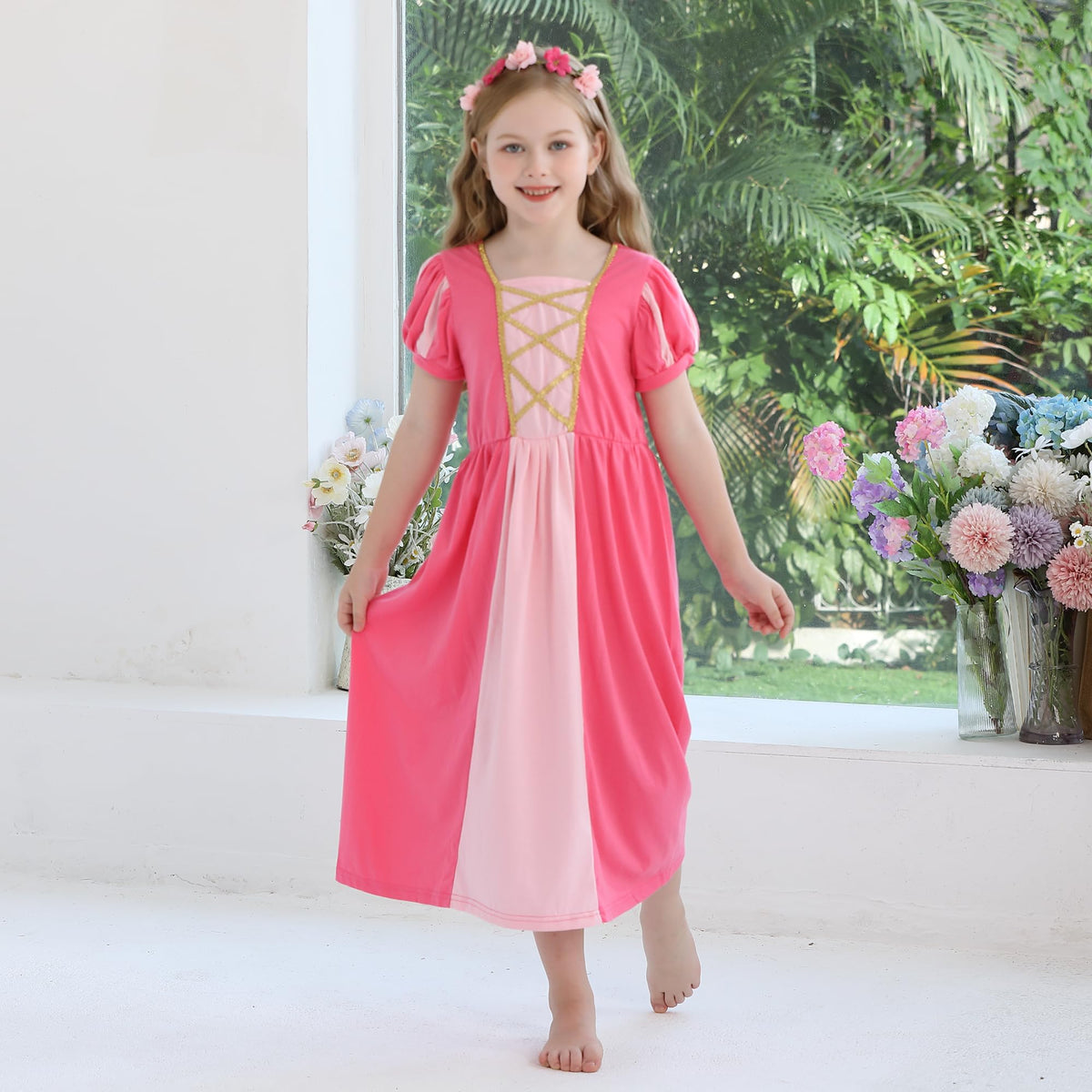 Wfundeals head flower accessory included for a princess look