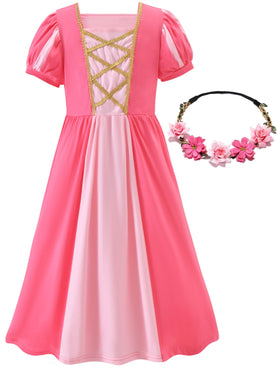 Wfundeals little girls renaissance dress front view for daily dress-up