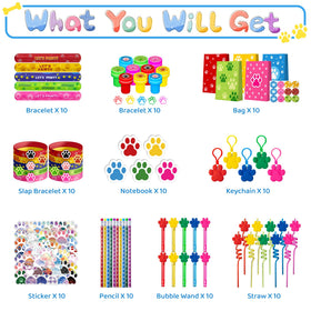WHALEISLAND paw bubble wands add interactive, paw-themed fun.