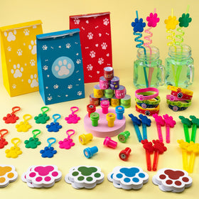 WHALEISLAND paw keychains provide keepsakes and easy party mementos.