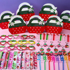 WHALeISLAND Strawberry Paper Straws provide practical, colorful drink options.
