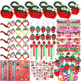 WHALeISLAND Strawberry Party Stickers for gift bags and playful favors.