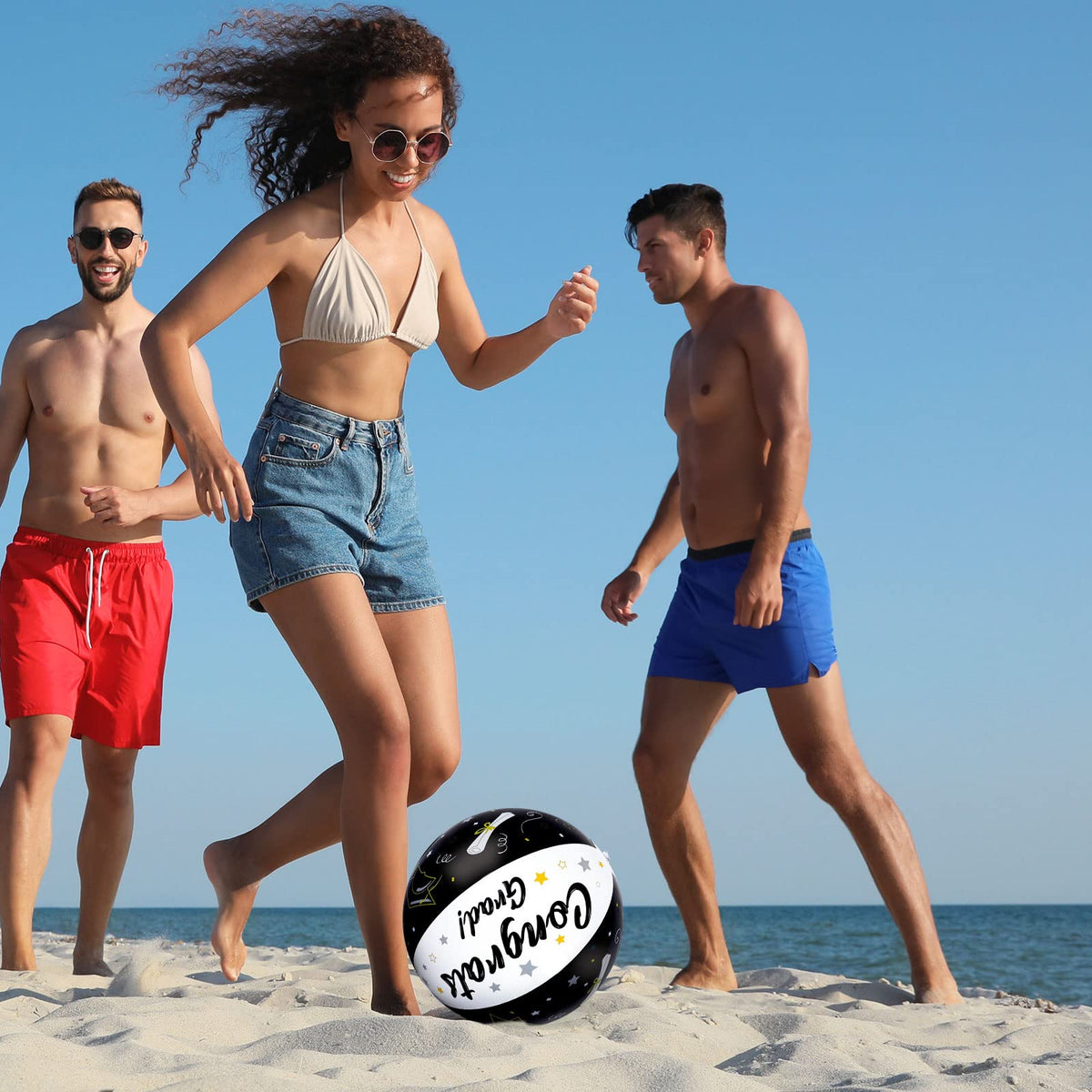 Whaline 12-pcs graduation beach balls for party favors.