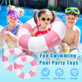 Whaline 22.8 inch kids swim ring showing outer diameter detail.