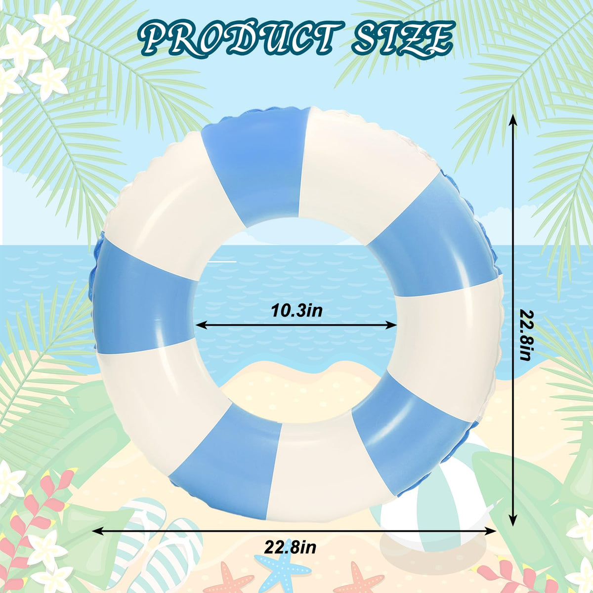 Whaline blue white striped float close-up highlighting bold design