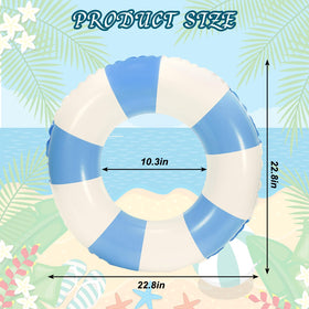 Whaline blue white striped float close-up highlighting bold design