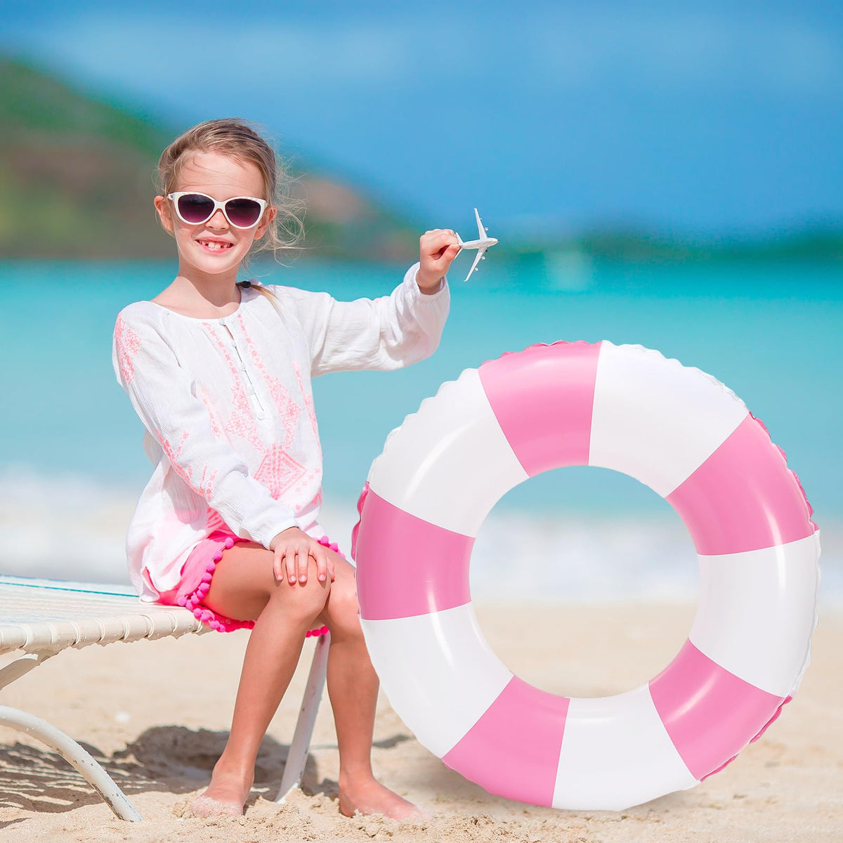Whaline thick PVC swim rings offering reliable buoyancy for teens and adults.