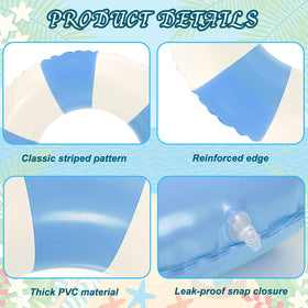 Whaline inflatable pool float with reinforced edges for durable use