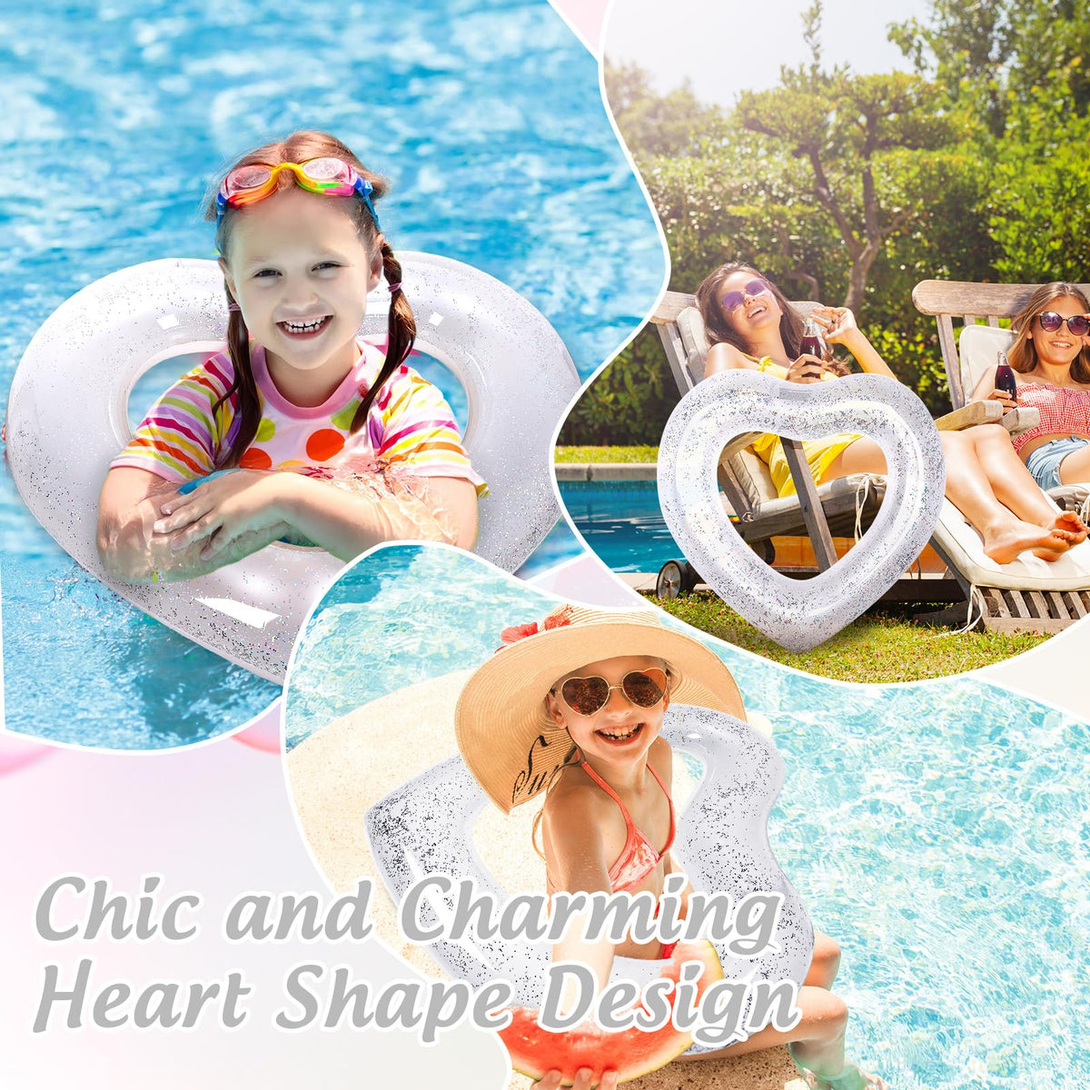 Whaline 47.3 x 39.4 inch pool float ideal for group lounging