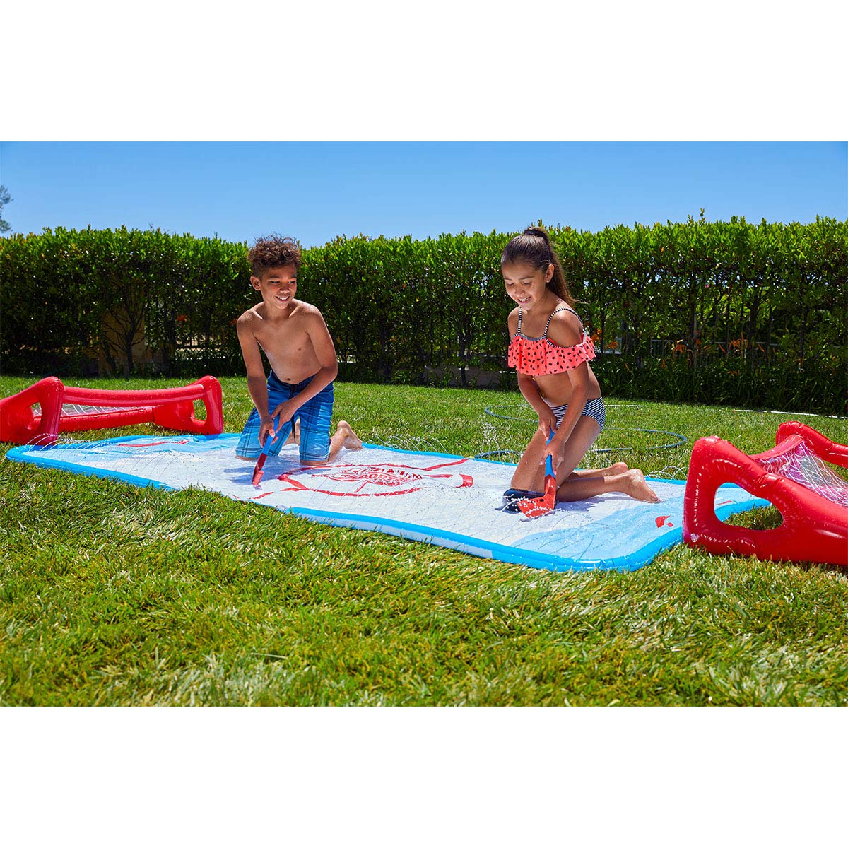 Hose connection included for continuous water flow on Wham-O Slip N Slide