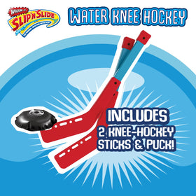 Wham-O Slip N Slide inflatable puck ready for quick shots