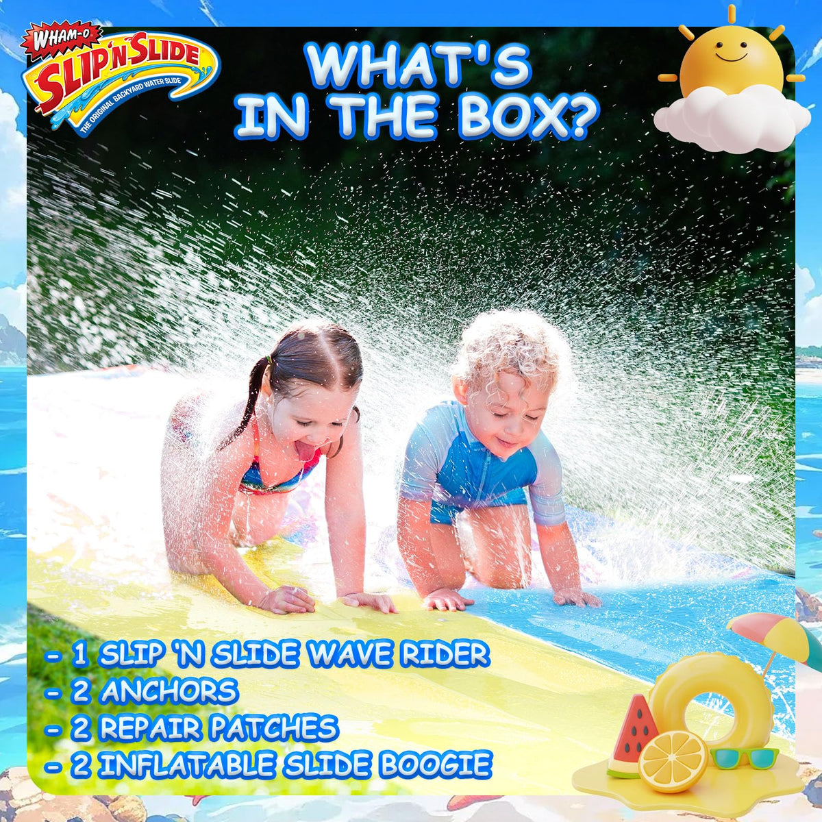 Wham-O Slip N Slide safety-first design ensures enjoyable summer activity.