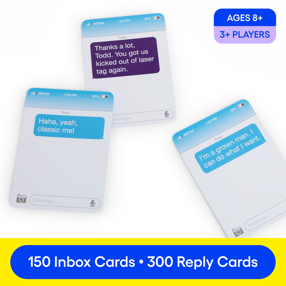 WHAT DO YOU MEME? New Phone, Who Dis? Family Edition reply cards invite playful banter