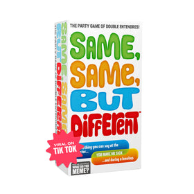 What Do You Meme? Same Same Different cards for fun party challenges during game night.