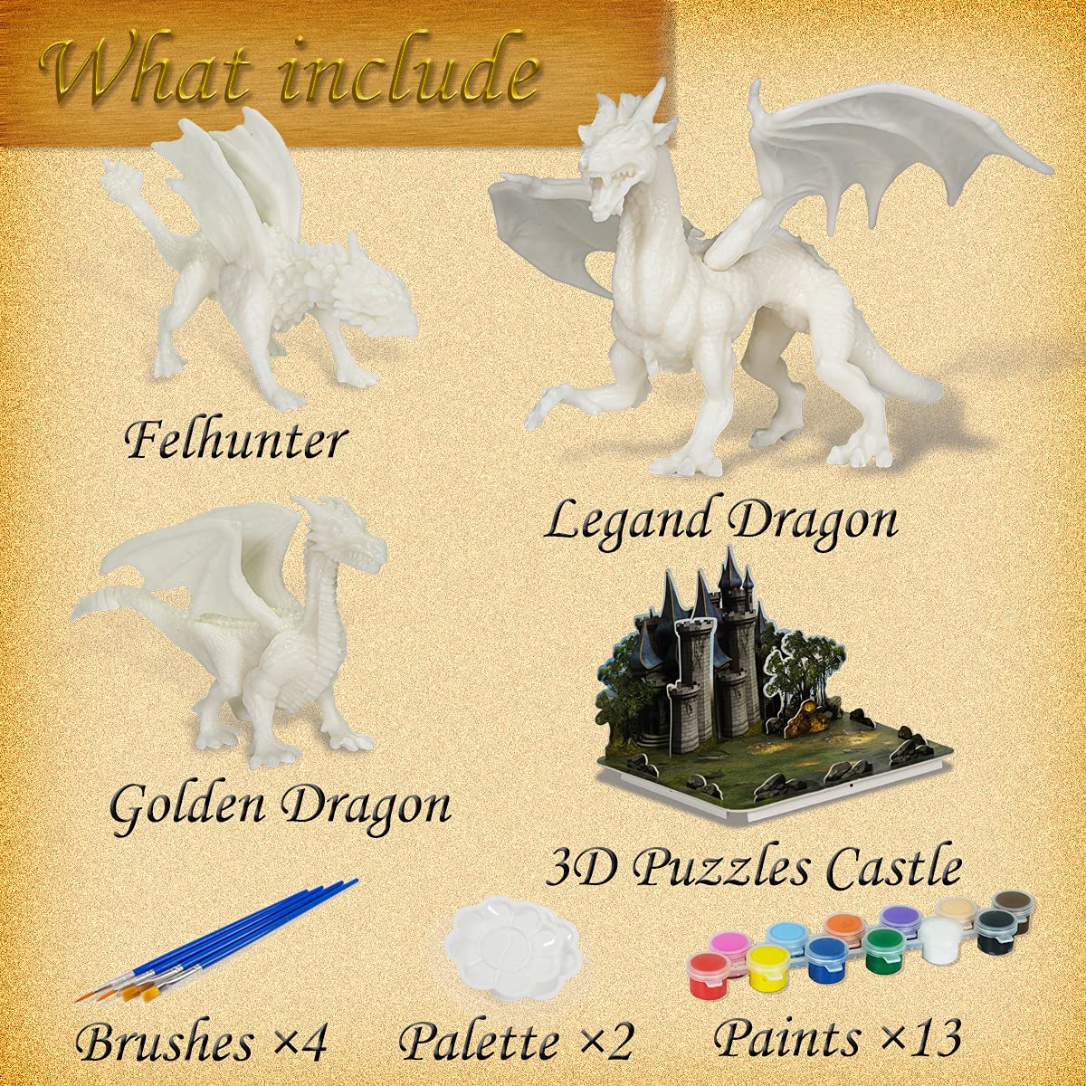 WhatStem 3D castle puzzle with dragons for immersive scene building