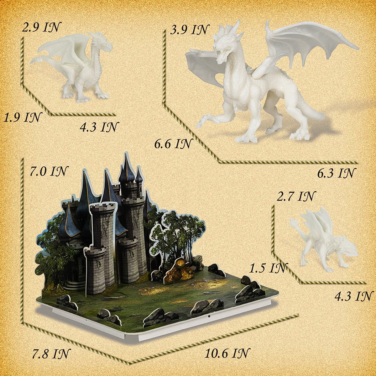 WhatStem color paints and gold paint set to bring dragon artwork to life
