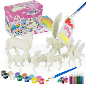 whatstem unicorn painting kit with 6 figures boosts creativity and hands-on play.