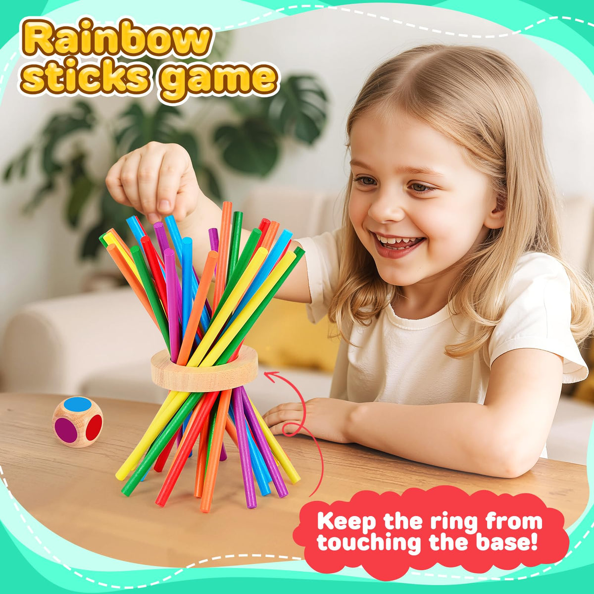 WhimsiPlay colorful balls balancing challenge enhances focus during play.