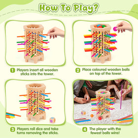 WhimsiPlay beechwood construction emphasizes durability and safe, burr-free play