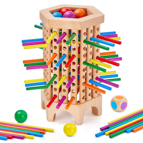 WhimsiPlay Montessori board game wooden setup for family play and learning