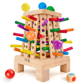 WhimsiPlay Montessori pyramid board for hands-on learning and fine motor development.