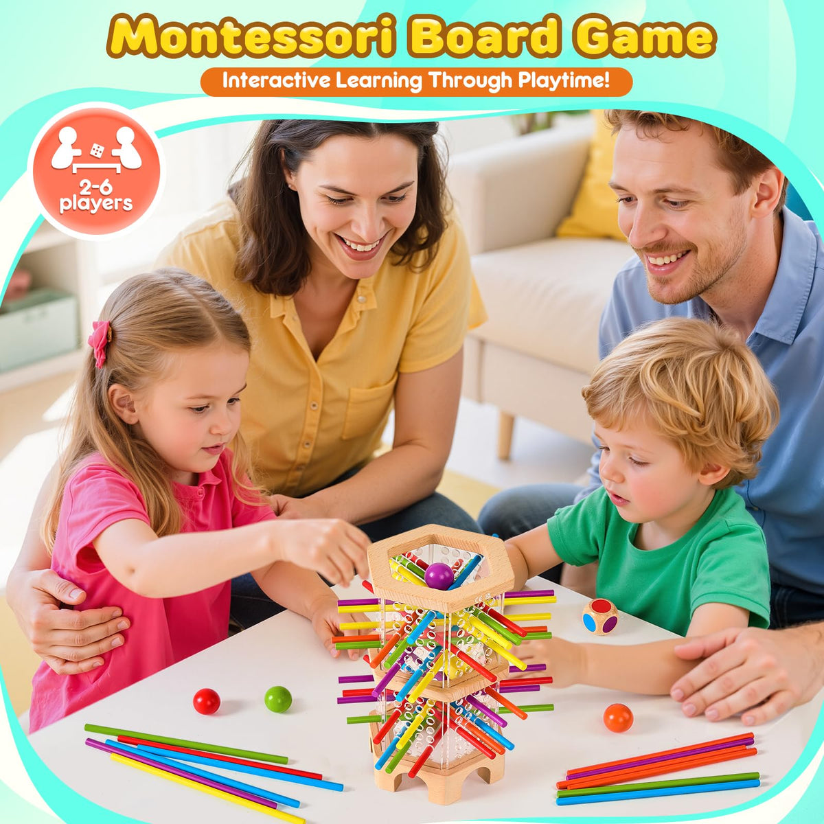 WhimsiPlay tower-building action strengthens strategic thinking and hand-eye coordination.
