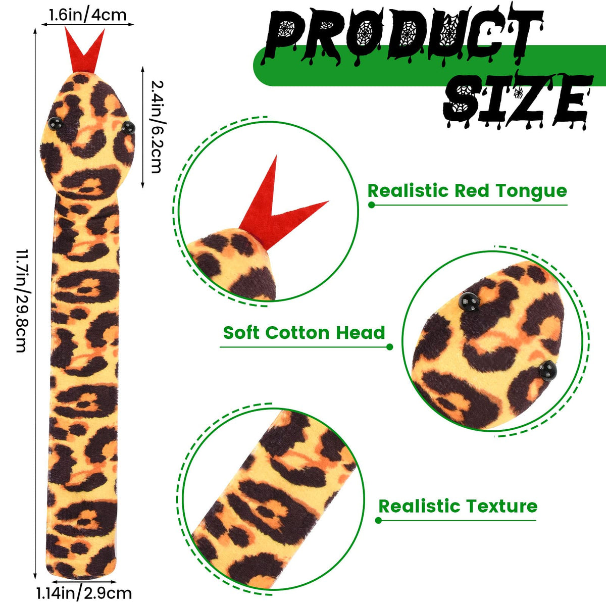 WhistenFla snake slap bracelet length around 11.7 inches fits most wrists