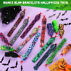 Close-up of WhistenFla snake tongue detail on a slap bracelet for Halloween looks