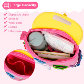 WHITE DOLPHIN TOYS Busy Board Backpack pink travel toy sparks curiosity during trips