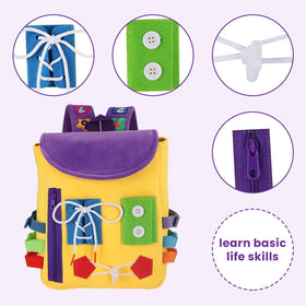White Dolphin Toys tie shoes practice panel helps kids learn basic life skills