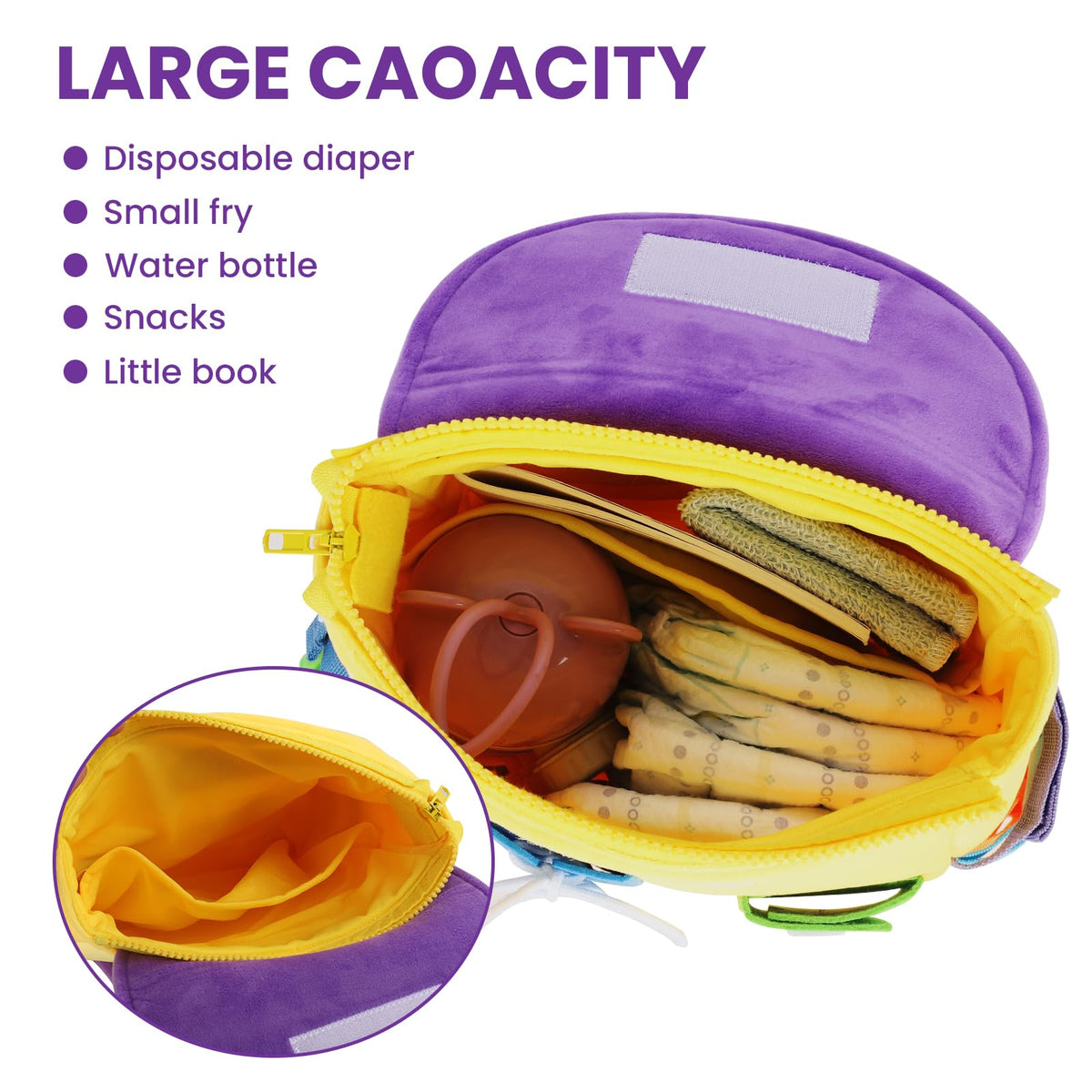 White Dolphin Toys yellow travel toy for toddlers is ideal for on the go