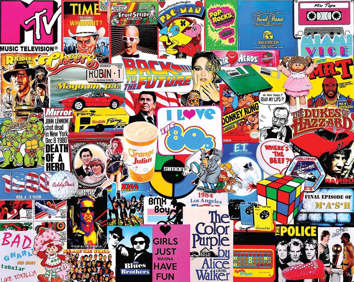 White Mountain puzzle box front with iconic imagery, ideal retro vibes for collaborative evenings