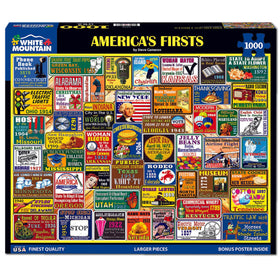 White Mountain 1000-piece large-pieces hand-friendly design for quick pickup and assembly.
