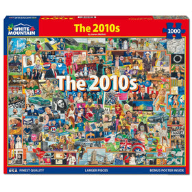 White Mountain 1000-piece large pieces for easier handling and quick setup.