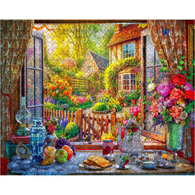 White Mountain 1000-piece puzzle-assembly highlights precise cuts for a satisfying fit