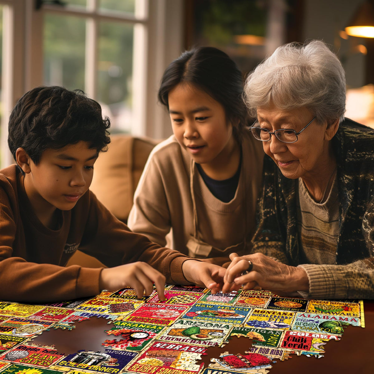 White Mountain 1000-piece puzzle scene highlights national flavors for shared moments