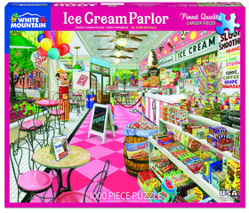 White Mountain 1000-piece puzzle featuring large pieces for easy handling