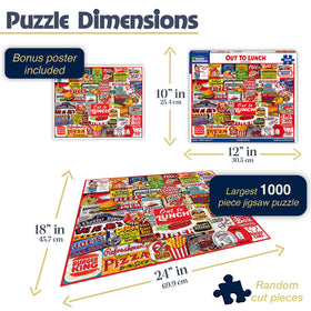 White Mountain 1000-piece large-pieces puzzle designed for easy handling and assembly