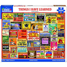 White Mountain 1000-piece puzzle with large pieces for easy handling.