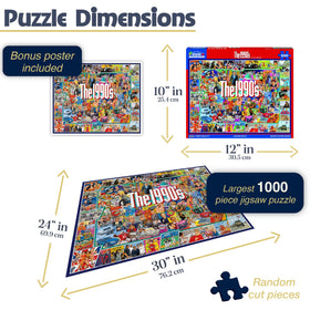 White Mountain 1000-piece puzzle with large pieces for easy handling
