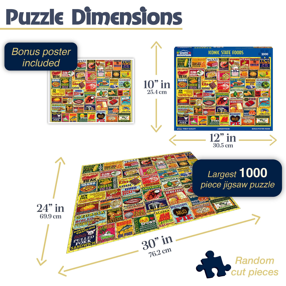 White Mountain puzzle artwork by Steve Cameron, inspiring family gatherings and nostalgic moments