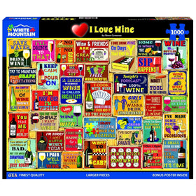 White Mountain 1000-piece puzzle showing large, easy-to-handle pieces and sharp imagery.