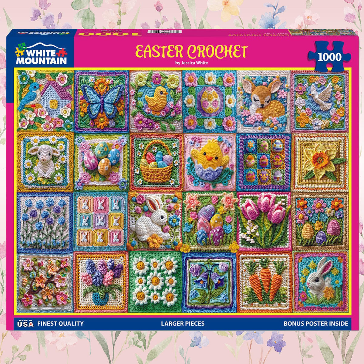 White Mountain 1000-piece puzzle ideal for focused family sessions