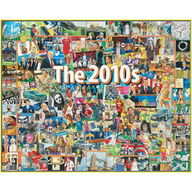 White Mountain 2010s collage puzzle for nostalgic family evenings and conversations.