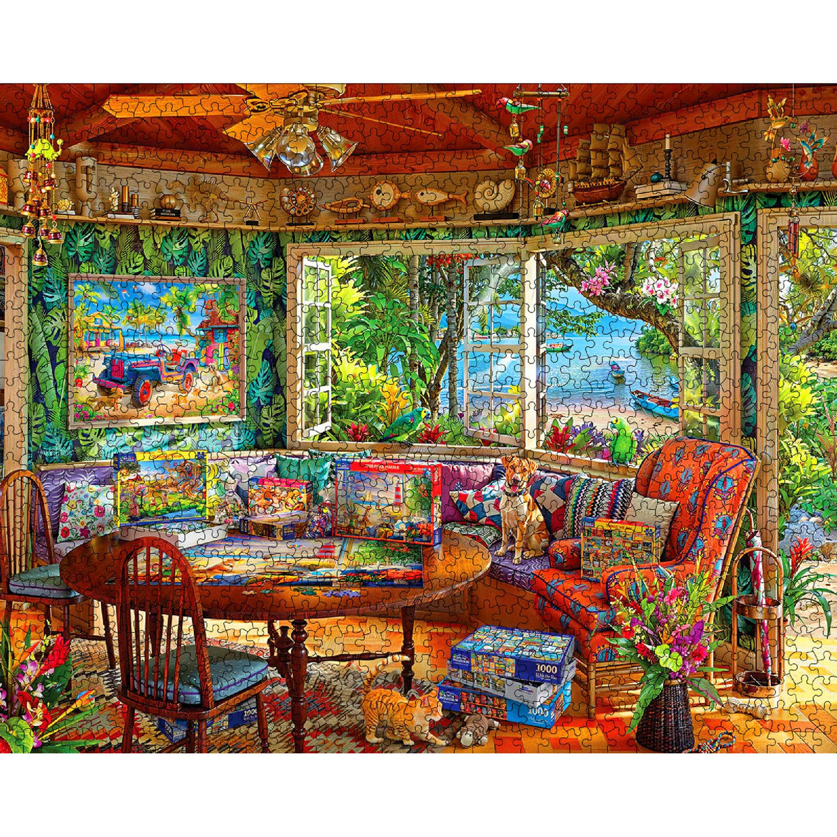 White Mountain Angelo Bonito puzzle detail with textures and hidden elements